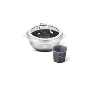 HexClad Cocotte à riz hybride antiadhésive 1,9 l, poignée résistante à la chaleur, passe au lave-vaisselle et au four, compatible avec toutes les plaques de cuisson