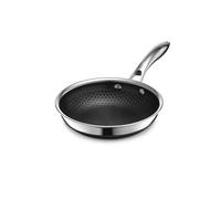 HexClad Poêle hybride antiadhésive de 17,8 cm, poignée qui reste froide, passe au lave-vaisselle, passe au four jusqu'à 480 °C, prête à induction, compatible avec toutes les tables de cuisson