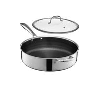 HexClad Sauteuse hybride antiadhésive de 5,5 litres avec couvercle, passe au lave-vaisselle et au four, prête à induction, compatible avec toutes les tables de cuisson