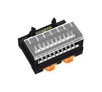 HEXEH Panneau de bornier d'interface IDC20, Rail DIN et montage à vis, avec couvercle anti-poussière, pas de vis 6.35mm, câble d'extension PLC20(Vertical Type)