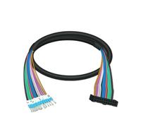 HEXEH Panneau de bornier d'interface IDC20, Rail DIN et montage à vis, avec couvercle anti-poussière, pas de vis 6.35mm, câble d'extension PLC20(HL-IDC20-FIO-1M)