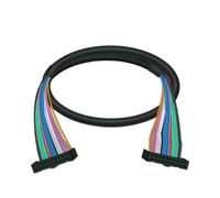 HEXEH Panneau de bornier d'interface IDC20, Rail DIN et montage à vis, avec couvercle anti-poussière, pas de vis 6.35mm, câble d'extension PLC20(HL-IDC20-FF-1M)