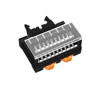 HEXEH Panneau de bornier d'interface IDC20, Rail DIN et montage à vis, avec couvercle anti-poussière, pas de vis 6.35mm, câble d'extension PLC20(Horizontal Type)