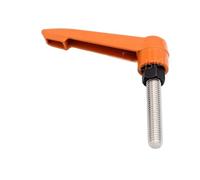 HEXHUASR 1 vis en acier inoxydable, 1 poignée réglable M5 M6 M8 M10 M12 M16, levier de serrage, filetage, bouton métallique, outils de machines(KTDS-orange,M5_L45)