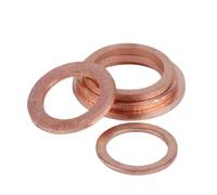 HEXHUASR 10 pièces M6 M8 M10 M12 M14 M15 M16 M18 M19 M20 épaisseur 2 mm Rondelle en cuivre Massif Cale Bague Plate Joint Anneaux Joint Rondelles Plates(M18x22x2mm 10pcs)