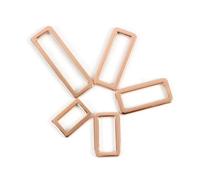 HEXHUASR 10 pièces Sac à Main Anneau for Sangle Sangle Ceinture Boucles en métal Boucle Sac à Dos carré D Anneaux Boucle Fermoir Artisanat Cuir Bricolage réparation(Rosegold,50mm)