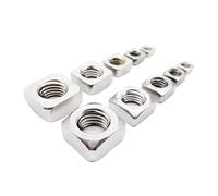 HEXHUASR 5/10/50pcs M3 M4 M5 M6 M8 M10 M12 DIN557 GB39 304 A2-70 écrou carré fileté métrique en acier inoxydable(50pcs M5)