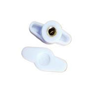 HEXHUASR 5 pièces M5 M6 M8 37# T prune bakélite serrer à la main écrous tête en plastique bouton à main écrou à oreilles écrou de réglage manuel(White blind,M5 5PCS)