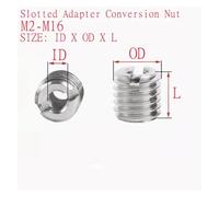 HEXHUASR Adaptateur de filetage intérieur/extérieur fendu en acier inoxydable M2-M16, lot de 2 à 10 pièces, écrous à vis, manchon d'insertion, convertisseur, coupleur(Length 5mm,M3-M5 (5pcs))