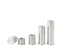 HEXHUASR Écrou à rivet en acier inoxydable 304, tête de petite taille, trou borgne, colonne, fixation, diamètre intérieur M3M4, trou inférieur 4,2/6 mm(20pcs M4X22X6)
