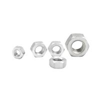 HEXHUASR Écrou hexagonal en aluminium 6061#, lot de 1 à 50 pièces, M2, M2.5, M3, M3.5, M4, M5, M6, M8, M10, M12, M14, M16, M18, M20, M22, M24, DIN934(M6 (50pcs))
