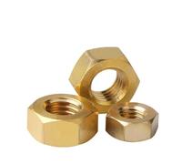 HEXHUASR Écrou hexagonal en laiton massif et cuivre for vis M2, M2.5, M3.5, M4, M5, M6, M8, M10, M12, M14, M16, M18, M20, M22, M24, filetage métrique DIN934(M24 x1pc)