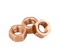 HEXHUASR Écrous hexagonaux en cuivre rouge, lot de 5 à 20 pièces, M3 M4 M5 M6 M8 M10 M12 T2(M6 10pcs)