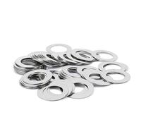 HEXHUASR Épaisseur 0,1 0,2 0,3 0,5 1. Cale Ultra Fine en Acier Inoxydable M16-M60, rondelle Plate de réglage, Joint de Haute précision(M16x22 (20Pcs))