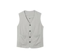 HEXHUASR Gilet De Costume en Lin pour Hommes, Blazer Vintage À Simple Boutonnage, Mince sans Manches, Cardigan Décontracté, Doux Et Confortable, Veste De Sport, Coupe Ample, Loisirs D'Été, Déb