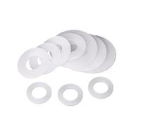 HEXHUASR Joints Plats en Caoutchouc Souple Blanc, rondelles Anti-Huile, 10 à 20 pièces, M3 M4 M5 M6 M7 M8 M10 M12 M14 M16 M18(5x10x1 20pcs)