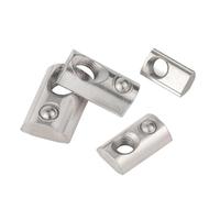 HEXHUASR Lot de 10/20/50 écrous à ressort demi-ronds en T M3 M4 M5 M6 M8 for profilés en aluminium 2020 3030 4040(30-M8 10pcs)