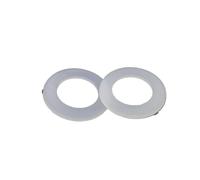 HEXHUASR Lot de 100 rondelles Plates en Nylon et Plastique Blanc et Noir, M1,5 M2 M2,5 M3 M4 M5 M6 M8 M10 M12, entretoises Simples, Joint Isolant(White,M5x10x1)