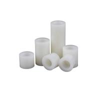 HEXHUASR Lot de 20/50 entretoises creuses rondes en ABS non filetées M3 M4 M5 M6 M8, blanches/noires, for circuit imprimé, longueur: 2 à 25mm(White,M4x10mm (100pcs))