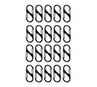 HEXHUASR Lot de 20 Porte-clés à Clip en métal, Boucle de Suspension en Alliage en Forme de S for Camping, randonnée, Voyage(Black,M)