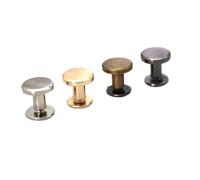 HEXHUASR Lot de 20 vis Chicago à fentes D4 (m3), clous, goujons, rivets for album photo, calendrier, maroquinerie, ceinture(Bronze colour,D4X4mm(L))