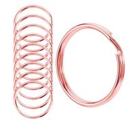 HEXHUASR Lot de 30/50/70/100 Porte-clés en métal de 2,5 cm, détachables, fendus, for la Maison, Le Bureau, Accessoires, kit de Fabrication Artisanale(Rose Golden,100PCS)