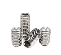 HEXHUASR Lot de 5/10/50 vis sans tête à Six pans Creux M1.6 M2 M2.5 M3 M4 M5 M6 M8 M10 M12 DIN916, en Acier Inoxydable A2 304(4mm)