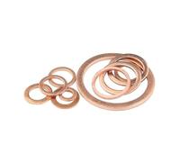 HEXHUASR Rondelle Plate en cuivre M13, Joint d'étanchéité, diamètre intérieur 13mm, Bague d'étanchéité, Feuille Fine T3, rondelle en cuivre Rouge(13x19x2 (50pcs))