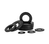 HEXHUASR Rondelle plate fine en acier inoxydable 304 galvanisé noir M1.6 M2 M3 M5 M6 M8 M10 M12 M14 M16, rondelle méson plaquée zinc noir(M5x14x1 x50pcs)