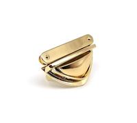 HEXHUASR Triangle Tuck Lock Closure Catch Fermoir Boucle à Bascule for Sac à bandoulière en Cuir Sac à Dos Étui Sac à Main Sac à Main Réparation(Light Golden)