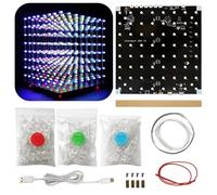 Hexidos 3D8C-MULTI Kit de soudure électronique à faire soi-même avec cube LED 20,3 x 20,3 x 20,3 cm