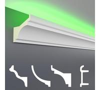 HEXIM LED Stucco Profils paquets d'économies - Éclairage indirect avec des bandes de plafond en PU, léger et opaque (30m LED-2) Décoration spot d'angle à l'intérieur