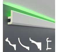 HEXIM LED Stucco Profils paquets d'économies - Éclairage indirect avec moulures de plafond en PU, lumière et opaque (10m LED-13) Accessoires décoratifs muraux