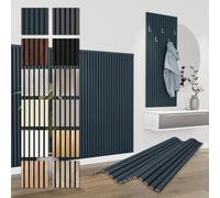 HEXIM Panneaux Acoustiques 138,5x60cm - Paroi à Lamelles Flexible Bois MDF Panneaux Muraux Revêtement à Lamelles Revêtement Mural (12 panneaux / 9,96 m² Ocean - APH04)