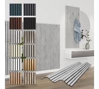 HEXIM Panneaux Acoustiques 138,5x60cm - Paroi à Lamelles Flexible Bois MDF Panneaux Muraux Revêtement à Lamelles Revêtement Mural (1 panneau / 0,83 m² Chicago Concrete - APH10)
