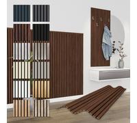 HEXIM Panneaux Acoustiques 138,5x60cm - Paroi à Lamelles Flexible Bois MDF Panneaux Muraux Revêtement à Lamelles Revêtement Mural (4 panneaux / 3,32 m² Catania Oak - APH13)