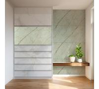 HEXIM Plaques de marbre aspect 4 pièces 122×70cm SPC plastique intérieur & extérieur - Paroi arrière de douche, arrière de cuisine, Salle de bains (3,42 m² 8088) A-Serie