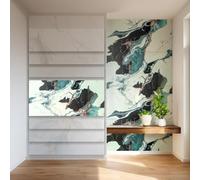 HEXIM Plaques de marbre aspect 4 pièces 122×70cm SPC plastique intérieur & extérieur - Paroi arrière de douche, arrière de cuisine, Salle de bains (3,42 m² 80111) A-Serie