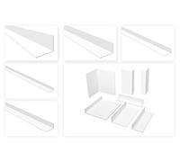 HEXIM Profilés d'angle inégaux blancs - Cornières en plastique PVC, choix des dimensions et de l'épaisseur - (HJ 382, 120x25 mm) plastique