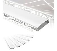 HEXIM Profilés LED Aluminium, Profilé encastré sous cloison sèche avec couvercle opale, Largeurs variées - (10 Mètres, 50mm Largeur lumineuse) Éclairage décoratif