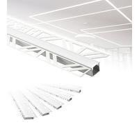 HEXIM Profilés LED Aluminium, Profilé encastré sous cloison sèche avec couvercle opale, Largeurs variées - (20 Mètres, 12mm Largeur lumineuse) Éclairage linéaire