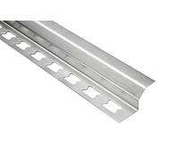 HEXIM rails à carreler/rails en inox, argent brossé 2m - grand choix de hauteurs de rails et de profils, inox V2A - angle intérieur droit de 10mm