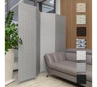 HEXIM Séparateur d'Espace 180x180 cm - Paravent pliable 4 pans - Écran de confidentialité pour terrasse et jardin, autonome (LR188-gris)