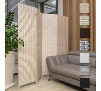 HEXIM Séparateur d'Espace 180x180 cm - Paravent pliable 4 pans - Séparateur de pièce multifonctionnel et décoratif, autonome (LR191-marron et blanc)