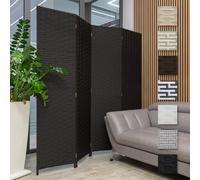 HEXIM Séparateur d'Espace 180x180 cm - Paravent pliable 4 pans - Séparateur d'espace autonome, écran de confidentialité (LR190-noir)