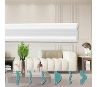 HEXIMO moulures murales modernes XPS Styropor blanc, 2 mètres de Baguettes stuc décoration frise stuc moulures décoratives (50 mètres FG3)