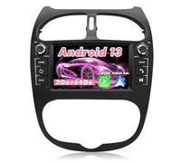 Hexinex Autoradio Android 13 pour Peugeot 206 206cc (2002-2010)【2Go+64Go】 avec Carplay Android Auto7 Pouces Écran HD Tactile GPS/FM/WiFi/Bluetooth/Commande au Volant/Aide au Stationnement
