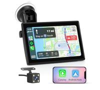 Hexinex Carplay Voiture avec Carplay sans Fil Android Auto,7 Pouces Ecran Tactile, avec Bluetooth/GPS/FM/AUX/Lien Miroir/Caméra de recul