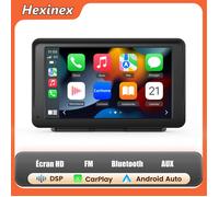 Hexinex GPS Voiture Carplay sans Fil Android Auto sans Fil Airplay avec 7 pouces HD Écran Tactile PhoneLink Télécommande