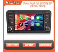 Hexinex Linux Autoradio pour Audi A3 8P/S3/RS3/Sportback 2006-2012 7''écran Tactile Carplay Android Auto (Aucun système)